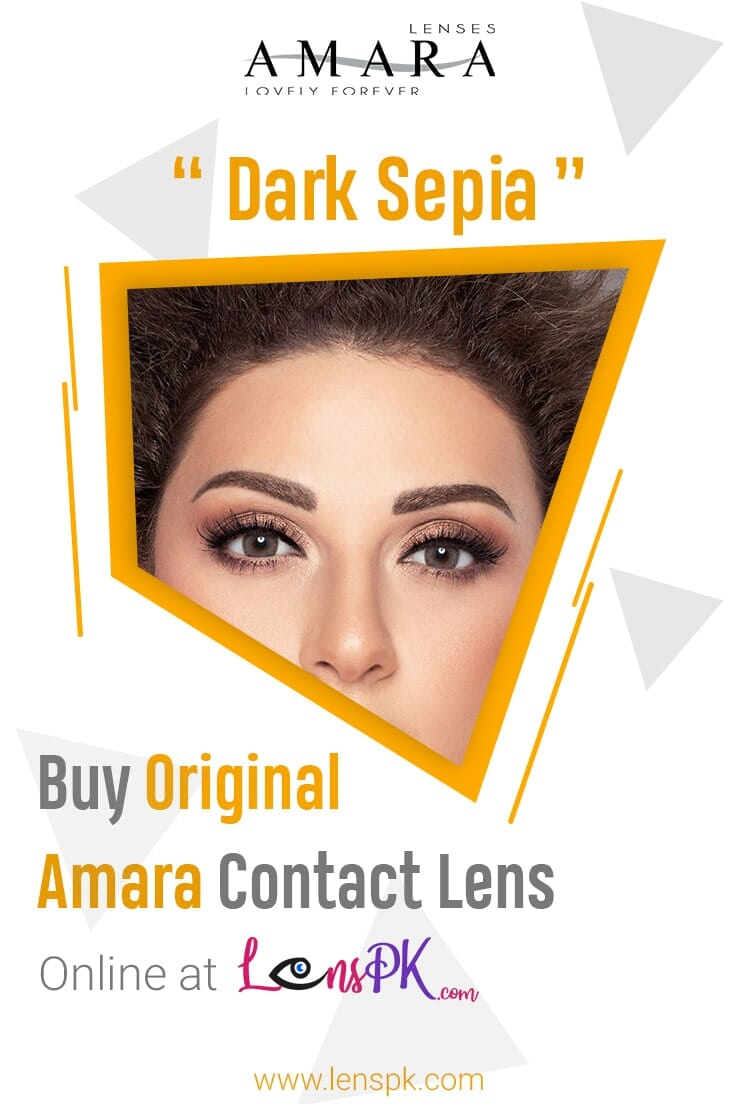 Amara dark sepia eye contact lenses