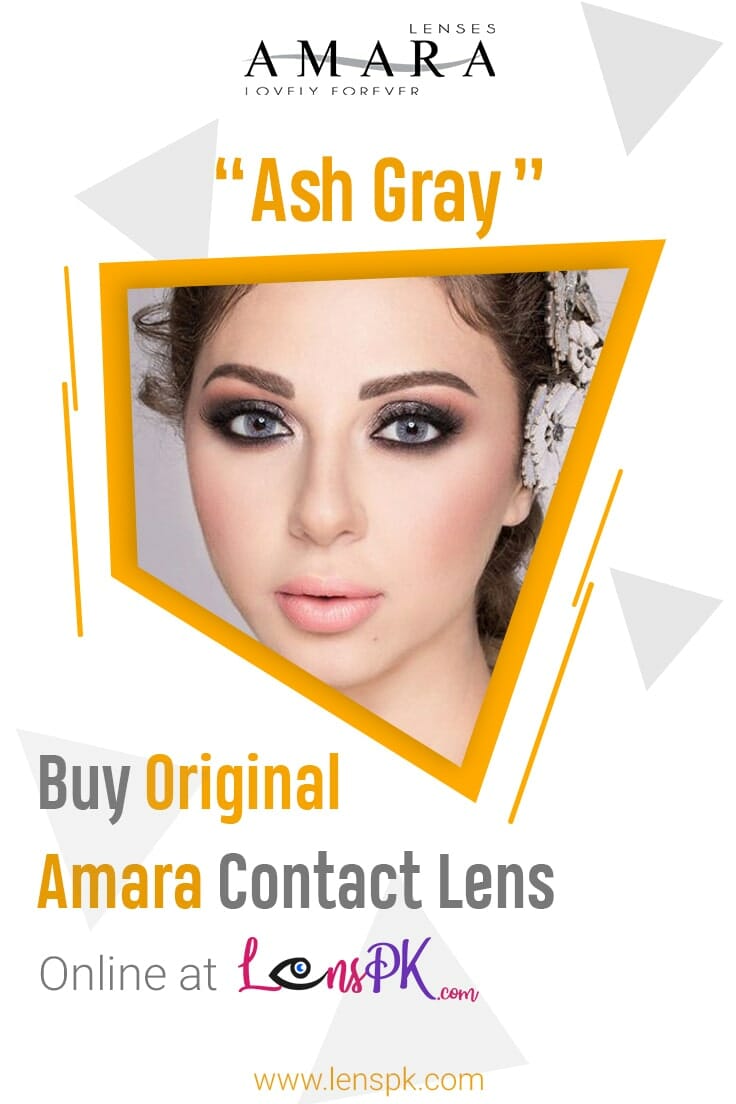 Amara ash gray eye contact lenses