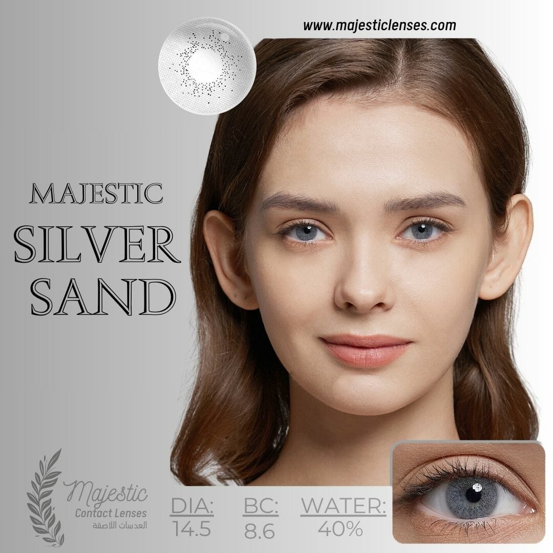 Majestic Silver Sand eye lens in pakistan - Beauty Collection